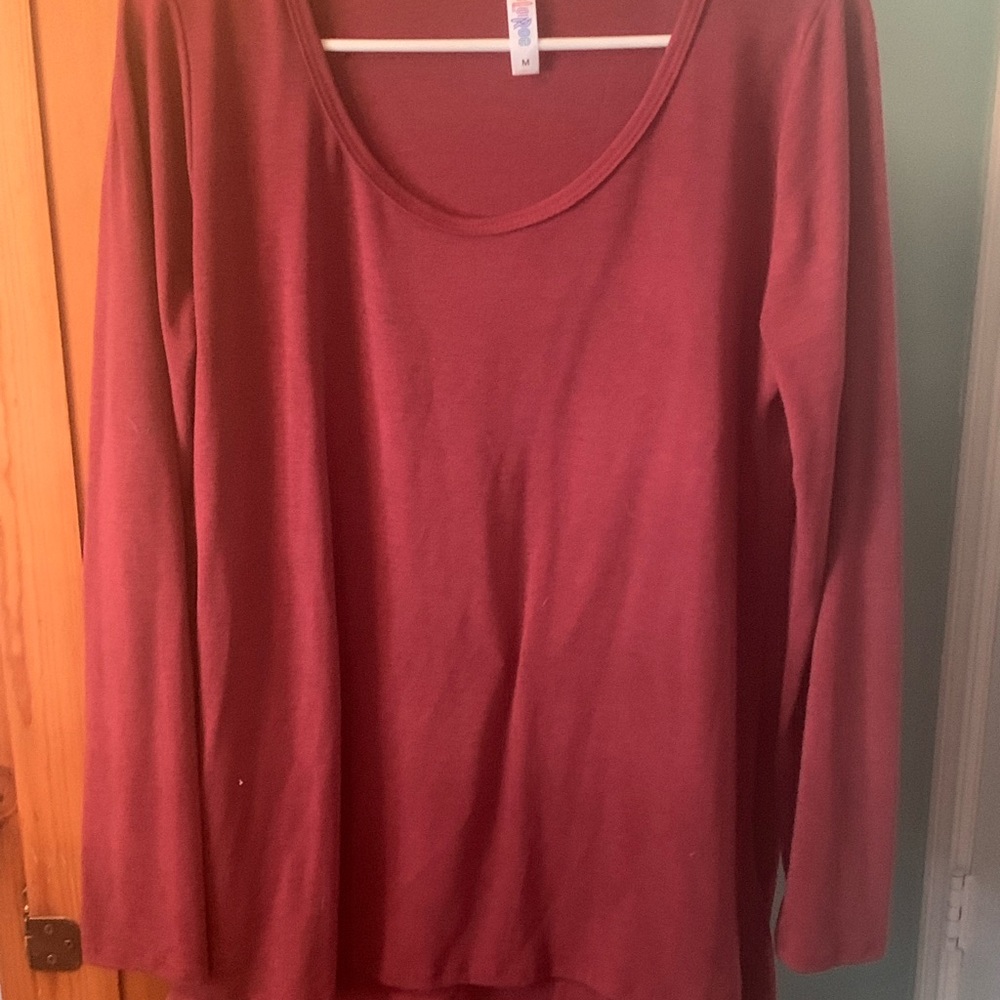 Lularoe long sleeve top burgundy